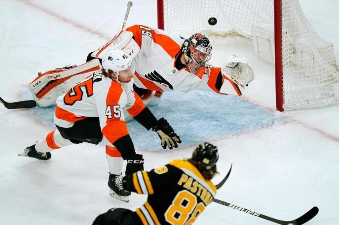 Rask Return, Pastrnak Hat Trick Help Bruins Beat Flyers 3-2