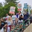 Hundreds ‘walk a mile in their shoes,’ in Westminster City Park, showing support for victims of sexual violence