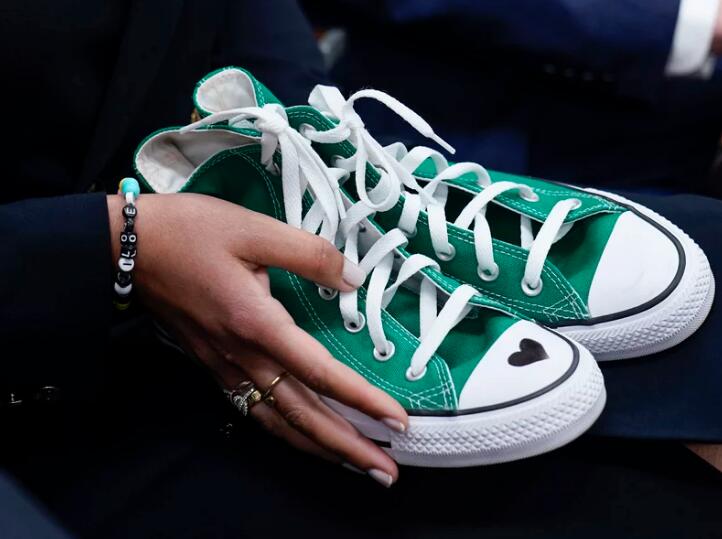 The story of a Uvalde victim’s green shoes captures the White House’s attention