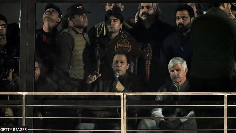 Imran Khan: Former Pakistani PM attends first rally since shooting