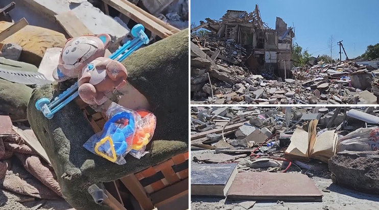 Ukrainian father rushes home after Russian airstrike to find two-year-old daughter dead in rubble